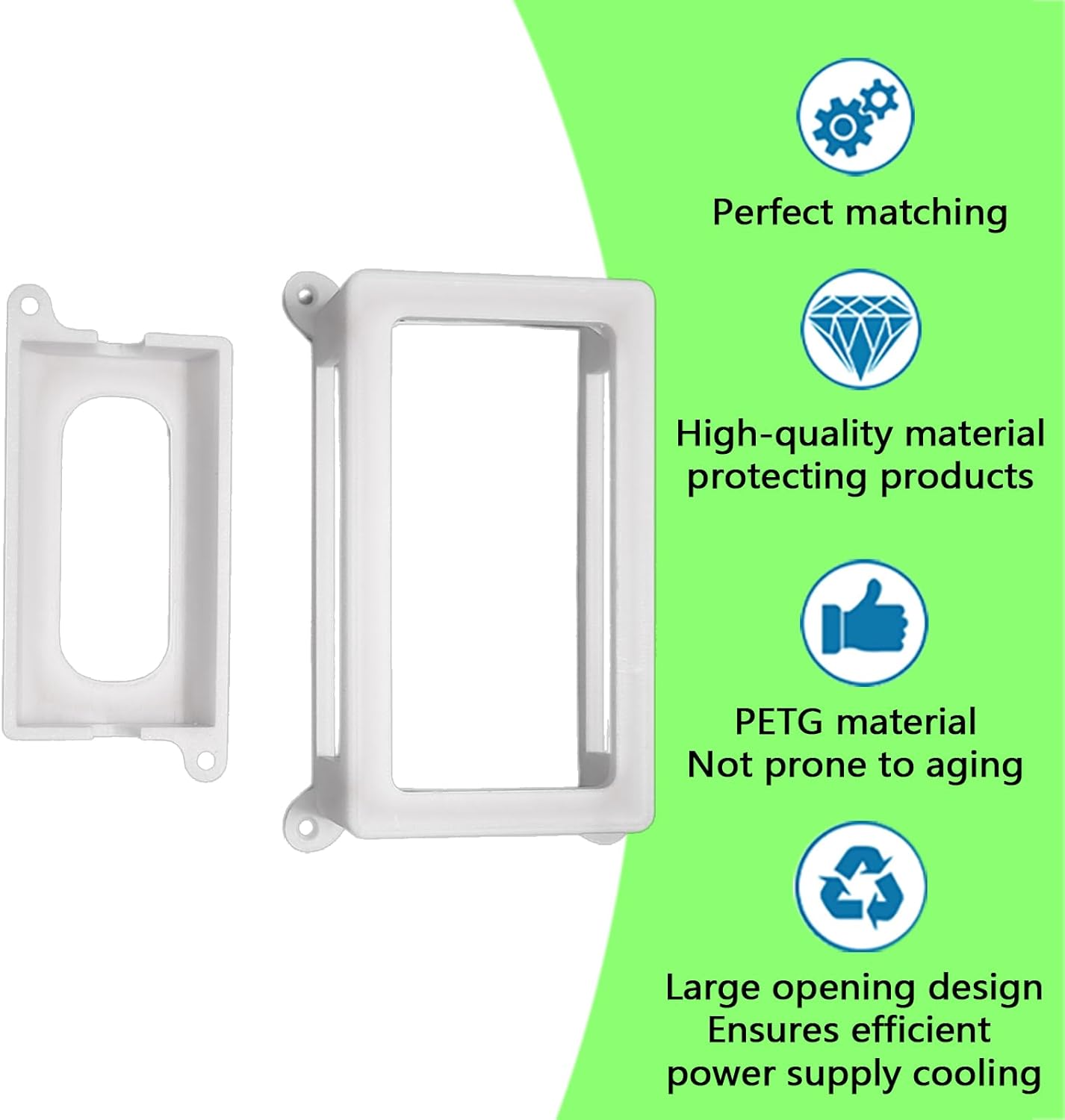 Fit for Govee H705/H706 Light Controller Bracket & Power Bracket Kit | Power Adapter and Control Box Mount Set | Compatible with Govee Pro Models | Brackets and Screws Kit (White)