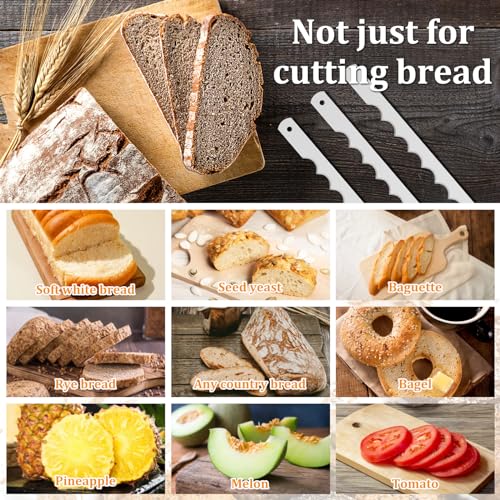 8Pcs Bread Bow Knife Blades with Screws and Screwdriver 10.8 Inches Stainless Steel Replacement Blade for Bread Knife Rustproof Serrated Blades for Homemade Bread by MXDRSWLL - Image 6