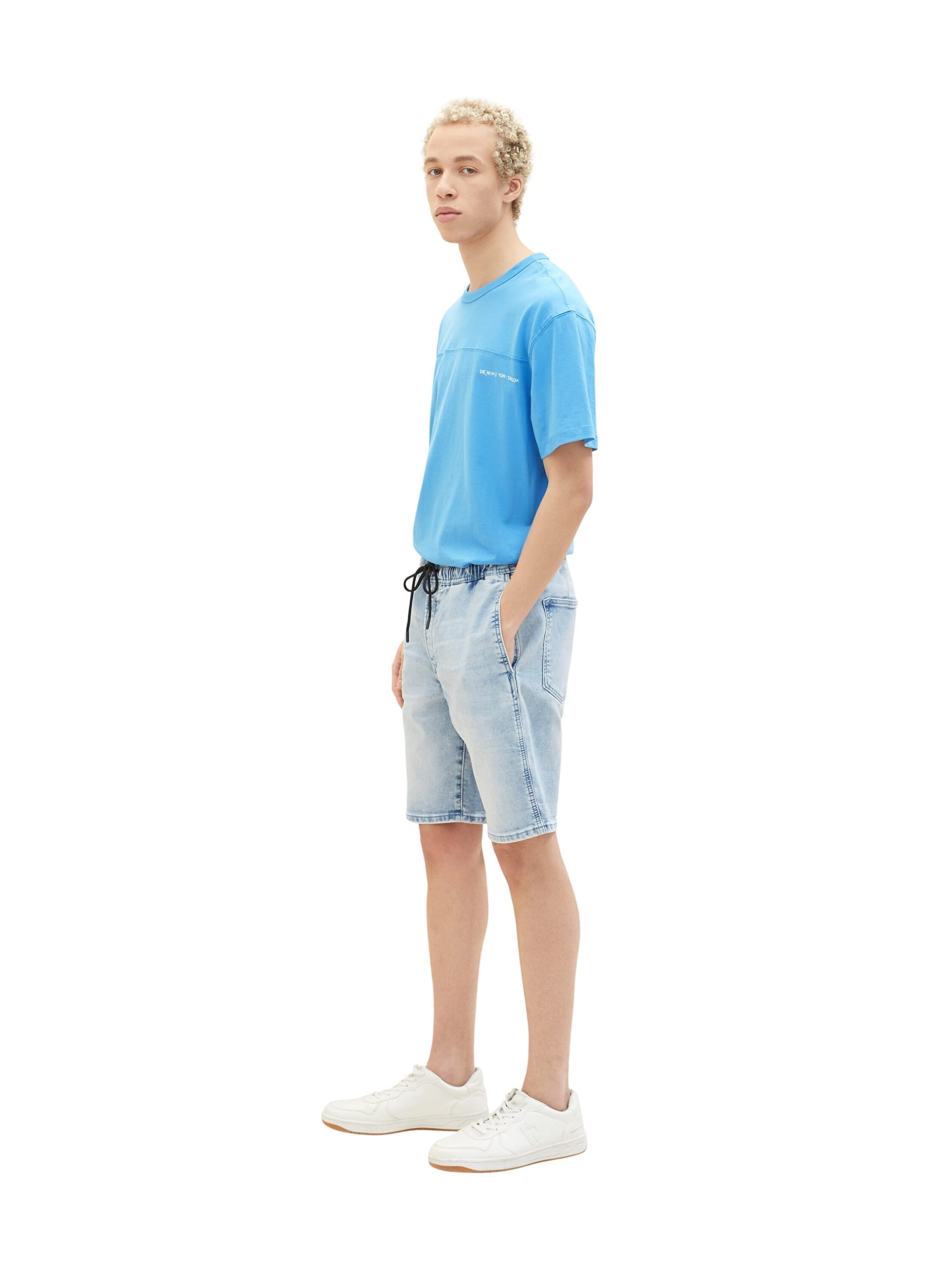 TOM TAILOR Denim Herren Loose fit Sweat Denim Shorts 1035516