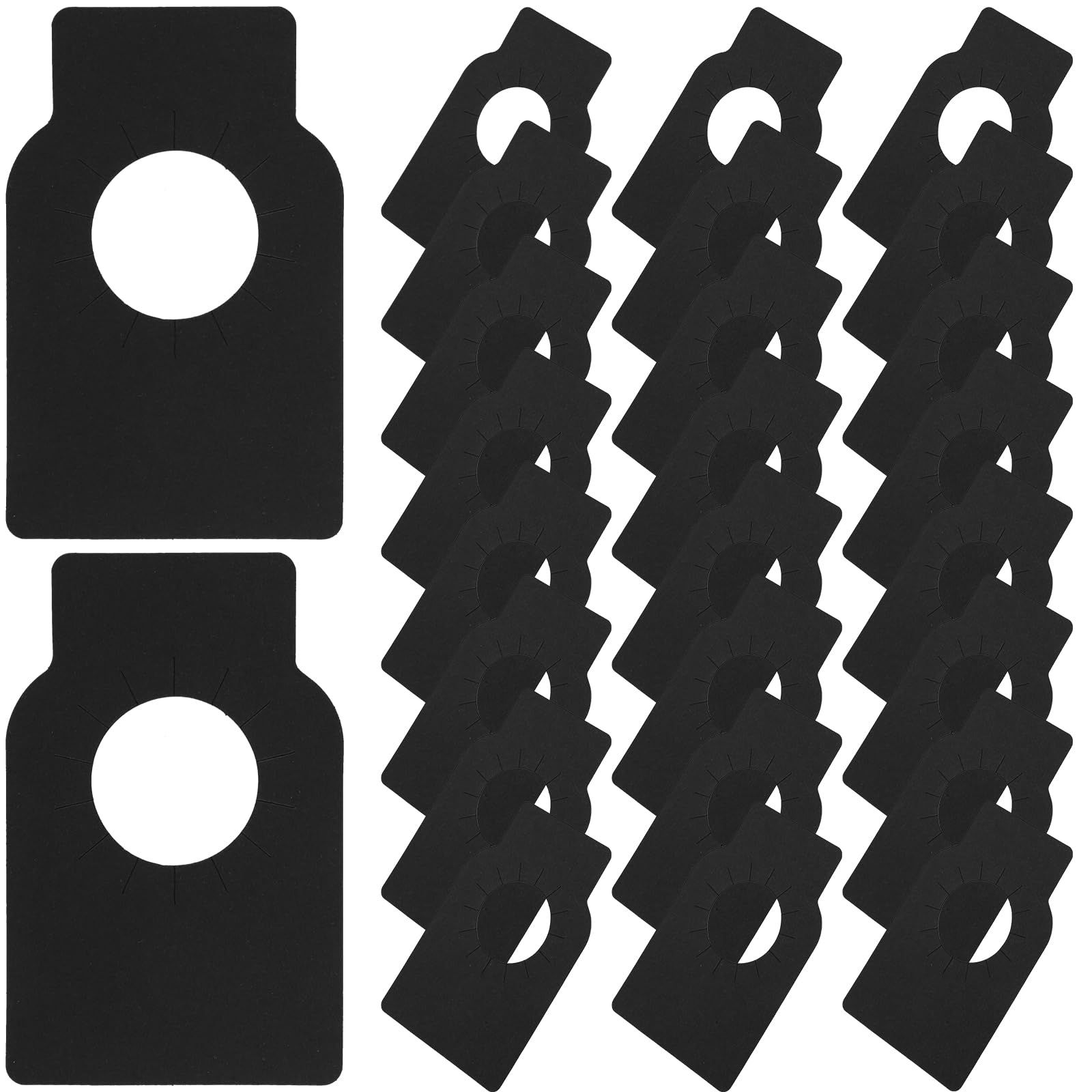 LOGOFUN 200pcs Wine Bottle Tags Paper Wine Bottle Label DIY Blank Beer Bottle Paper Tags for Festival Party Decoration - Black