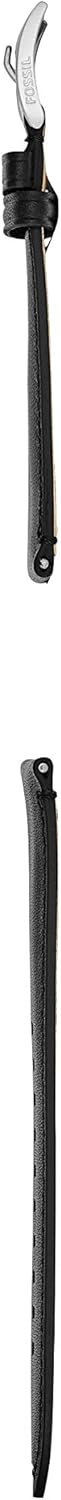 Fossil Unisex 22mm Leather Interchangeable Watch Band Strap, Color: Black (Model: S221254) : Clothing, Shoes & Jewelry
