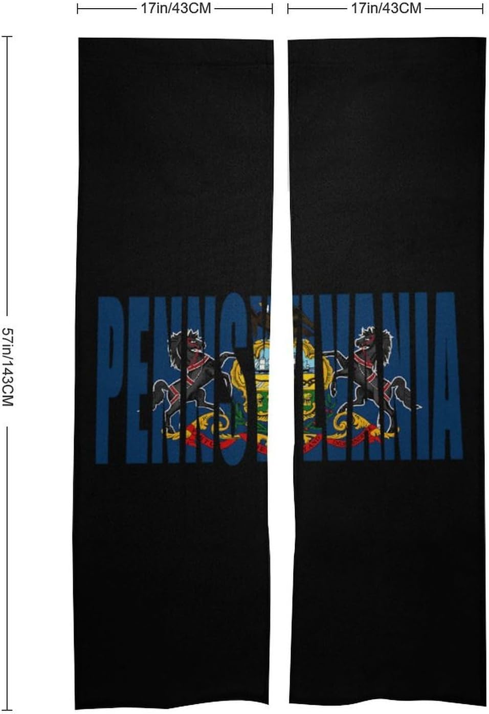 Pennsylvania Flag Doorway Curtain Insulated Room Divider Drapes | white linen,privacy curtains