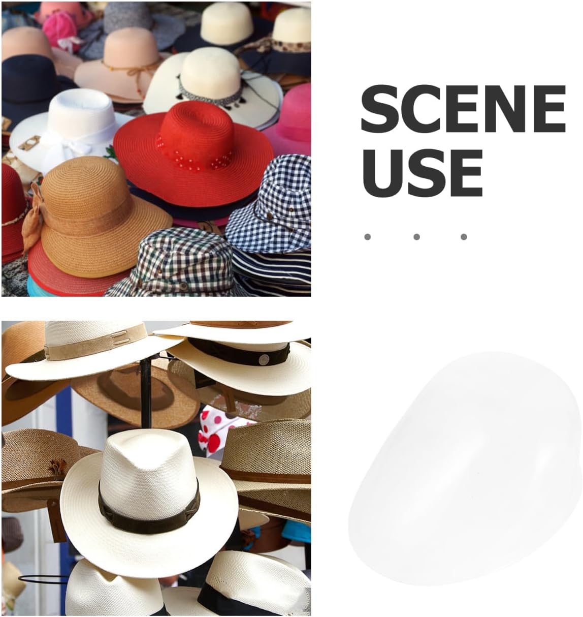 10Pcs Hat Support Stand Baseball Cap Inserts for Shape Cap Inner Support Shaper Anti-Deform for Baseball Caps Berets Newsboy and Flat Caps Display