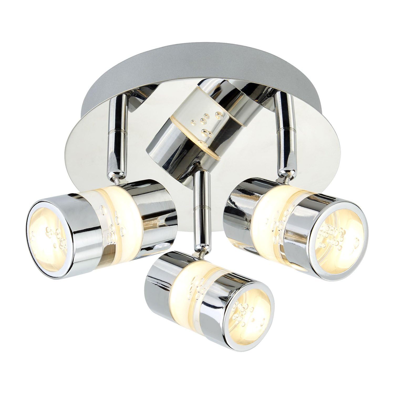 4413CC Bubbles Chrome LED 3 Way IP44 Bathroom Spotlight