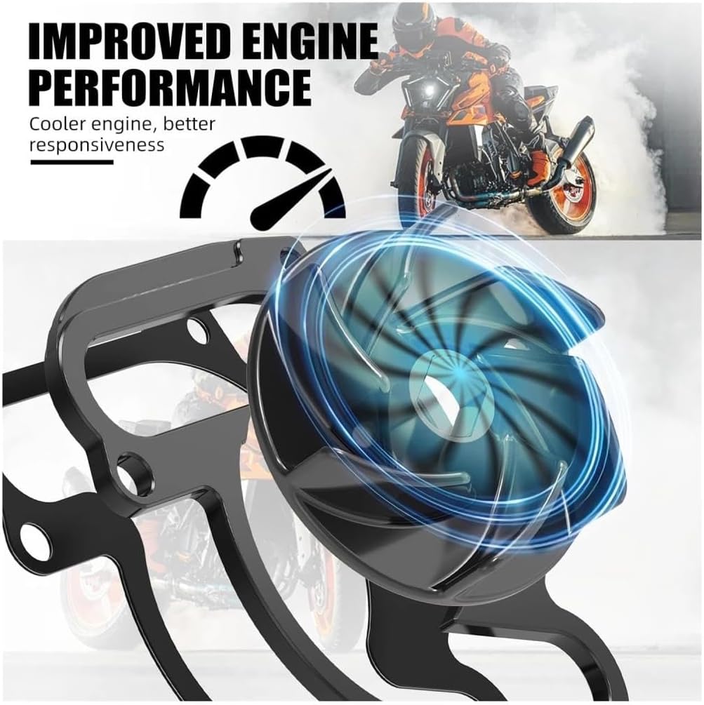 Water Pump Cooler Impeller Spacer Kit for KTM 950 Adventure 990 Adventure R S Super Duke Supermoto LC8 2002-2014(Black)