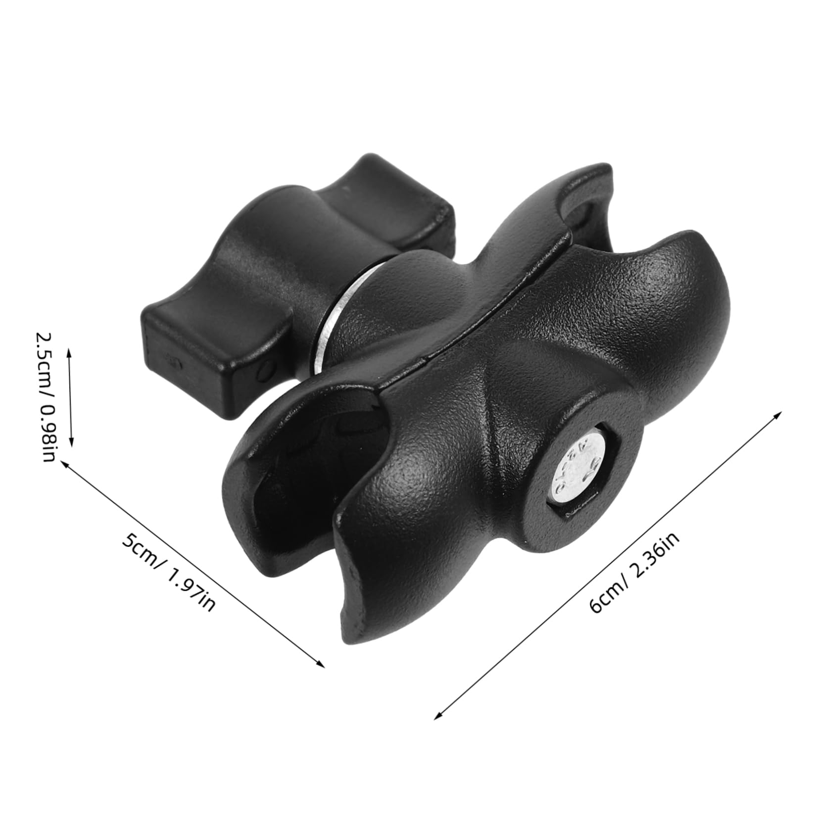 Unomor Stable Mount Clamp Head Holder for Motorcycle Camera Extension Arm Connecting Rod Adapter