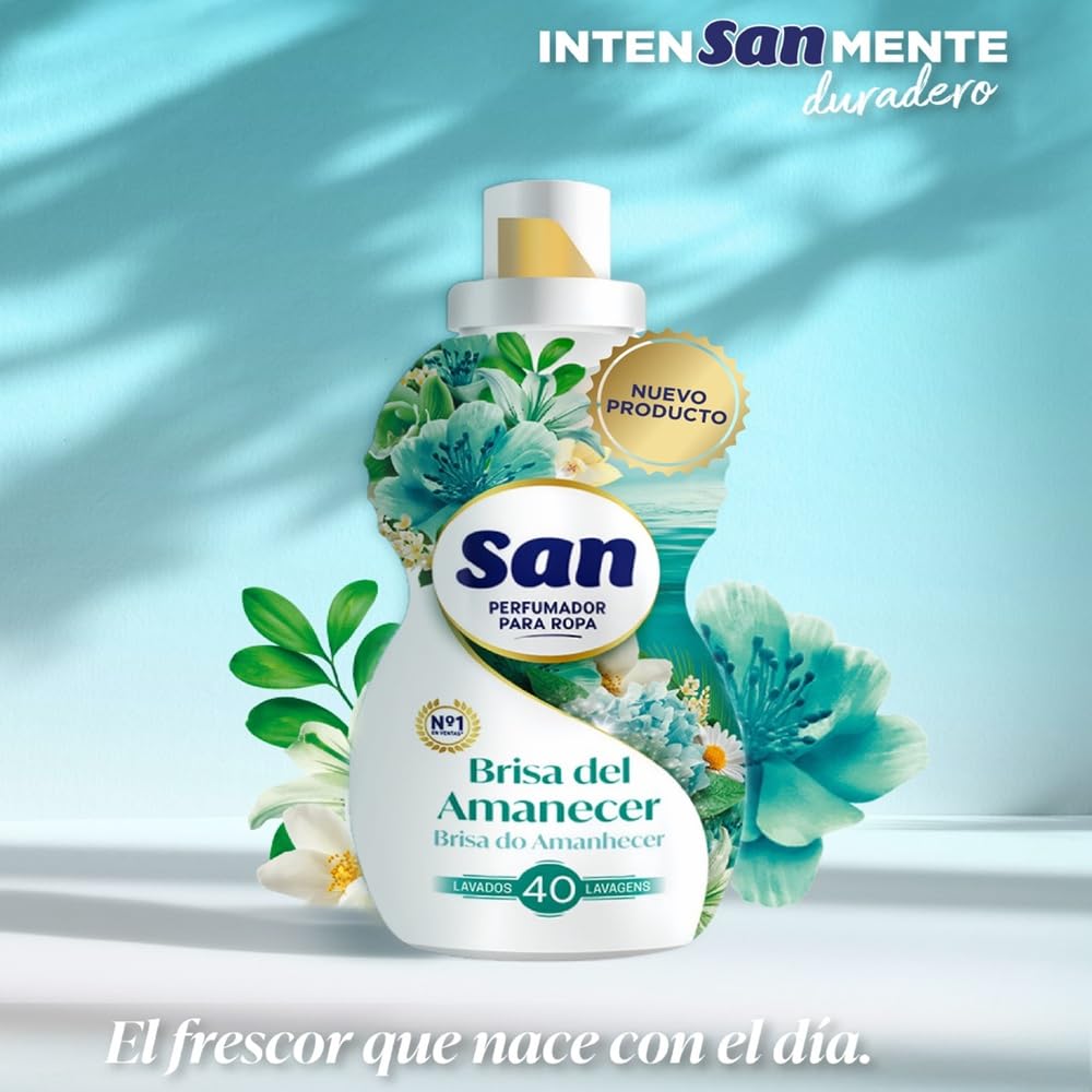 Rasmacor | Pack 8 unidades SÁN Perfumador para Ropa Lavadora | Fragancia Brisa del Amanecer | Duradera 40 Lavados
