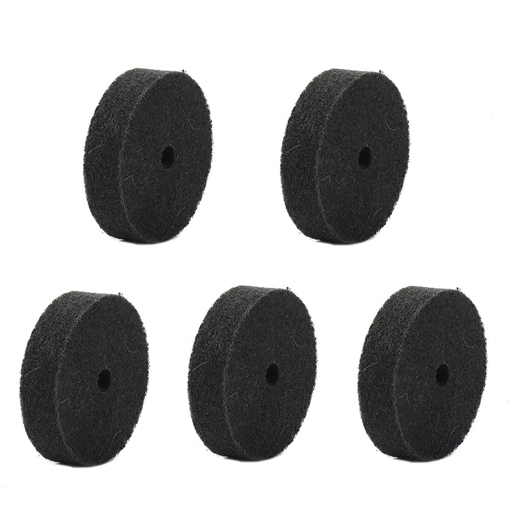 5 sztuk 10 cm x 3/8 cala tarcze polerskie do polerowania włókien, tarcza szlifierska do buforu stołowego/szlifierki stołowej, idealne do produkcji metalu, prac odlewniczych i metali odrdzewiających