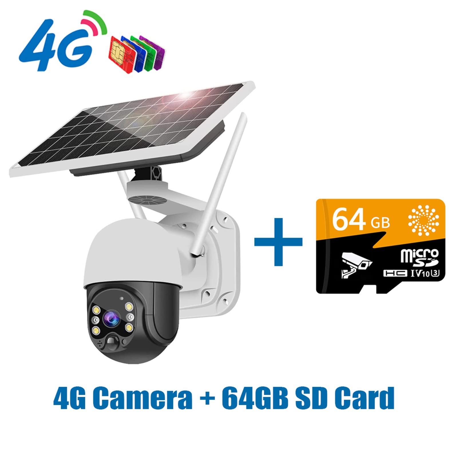 Solar Smart Camera +64G SDカード Amazon.com: VIZIUUY Micro 64GB SD Card for Security Cameras