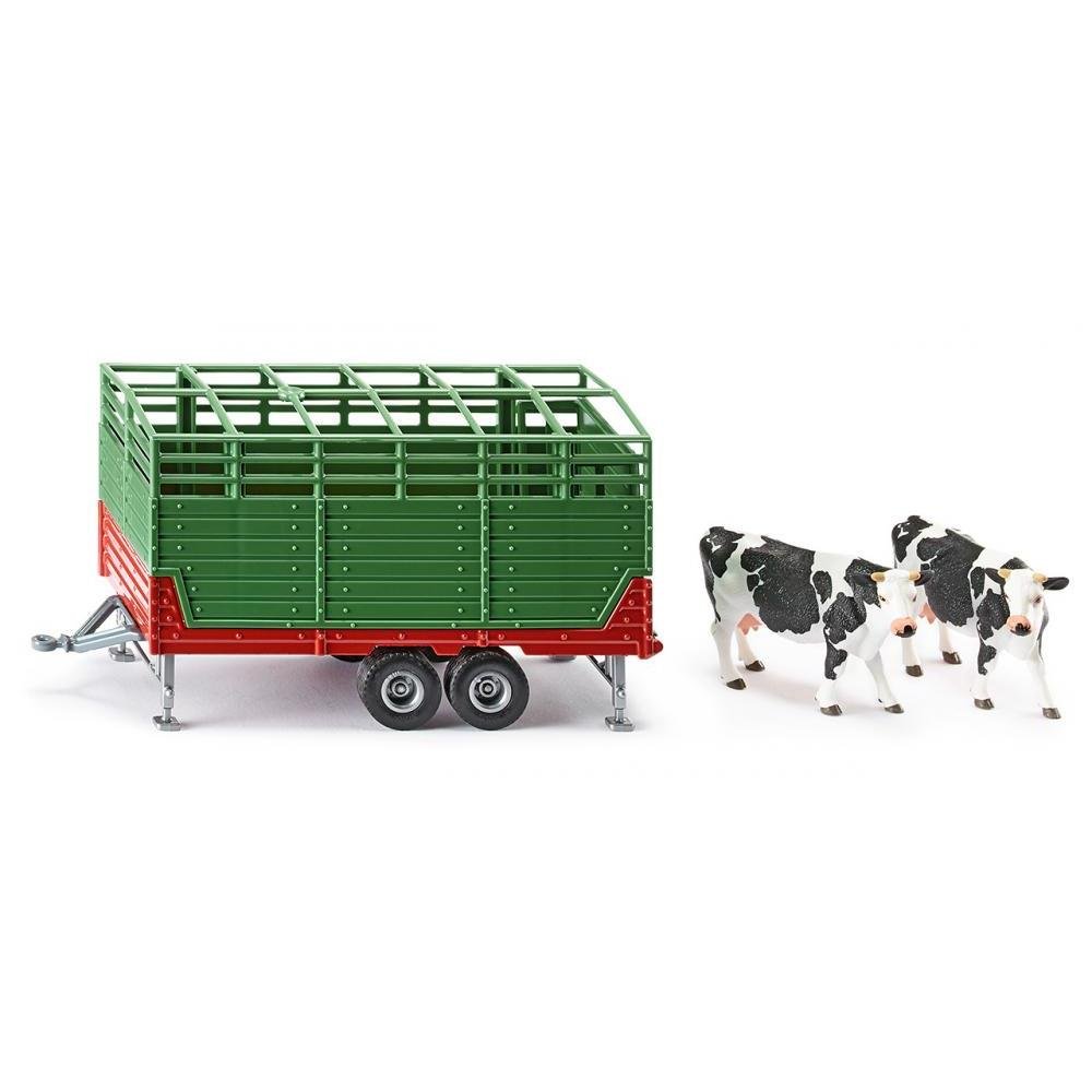 SIKU 1:32 SCALE LIVESTOCK TRAILER WITH 2 COWS