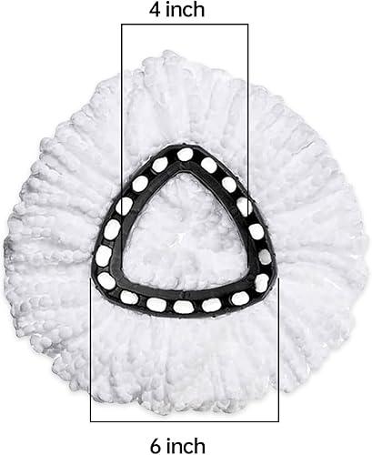 Miniatura 7 de Paquete de 4 cabezales de repuesto compatibles con la mopa giratoria O-Ceda EasyWring, repuesto de mopa giratoria de microfibra, fácil limpieza,