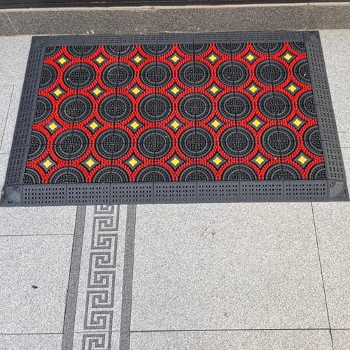 Tapis en caoutchouc avec brosse circulaire et drainage ultra efficace pour garage - 2