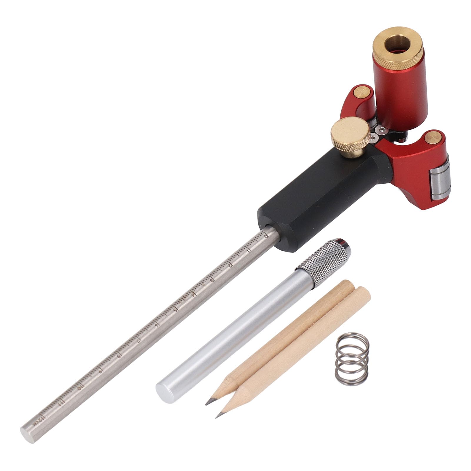 Marhynchus Strumento di Tracciatura a Doppio Scopo con Rullo in Acciaio | Tracciatore a Doppio Scopo Ad Lineare da 0 a 120 Mm per Ceramica, Ferro, Acrilico, Legno, Vetro
