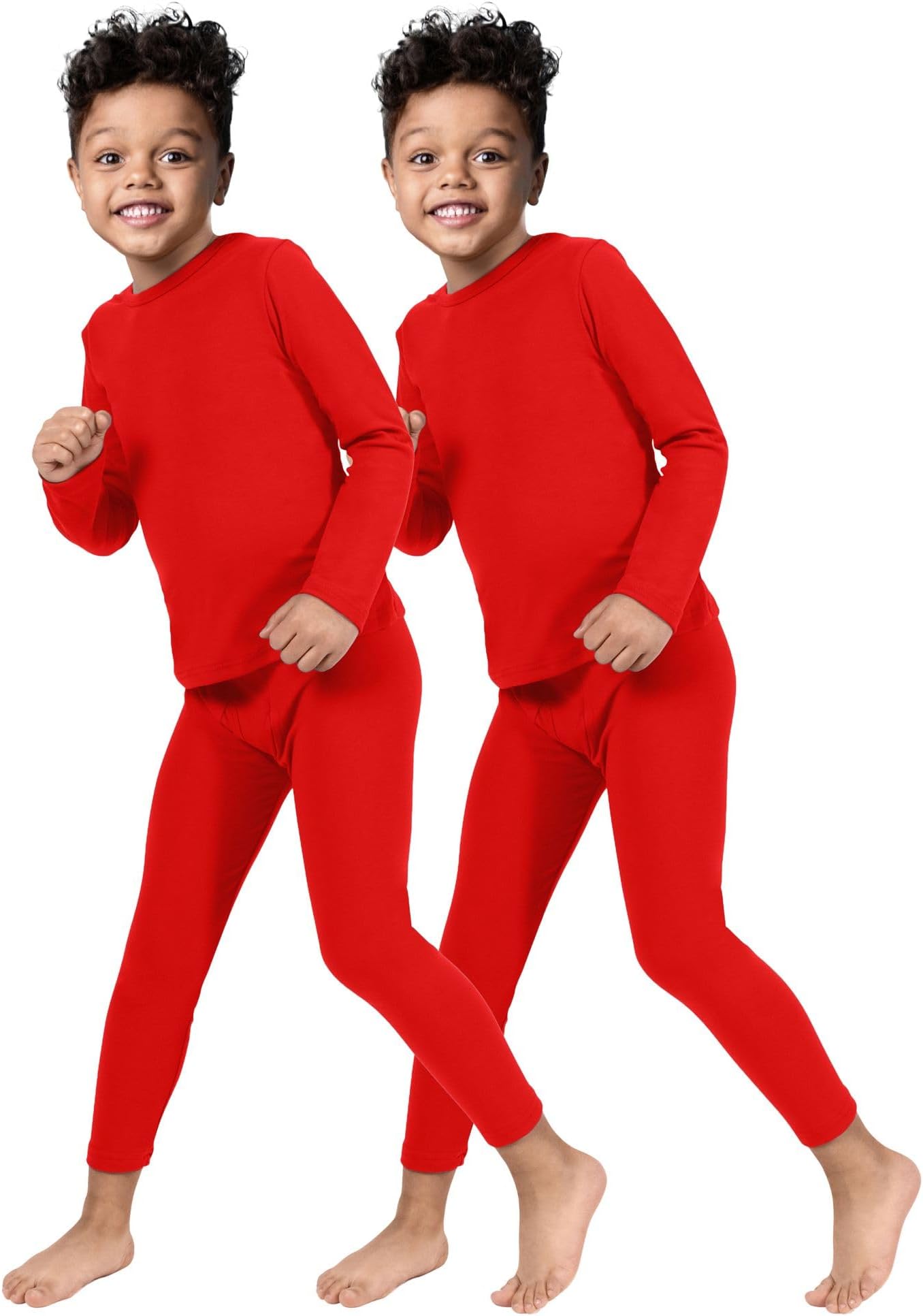 ROCKY Thermal Underwear for Kids, Boys 2 Pack Thermals, Long Johns Underwear, Base Layer for Cold Weather/Skiing - Pack of 2