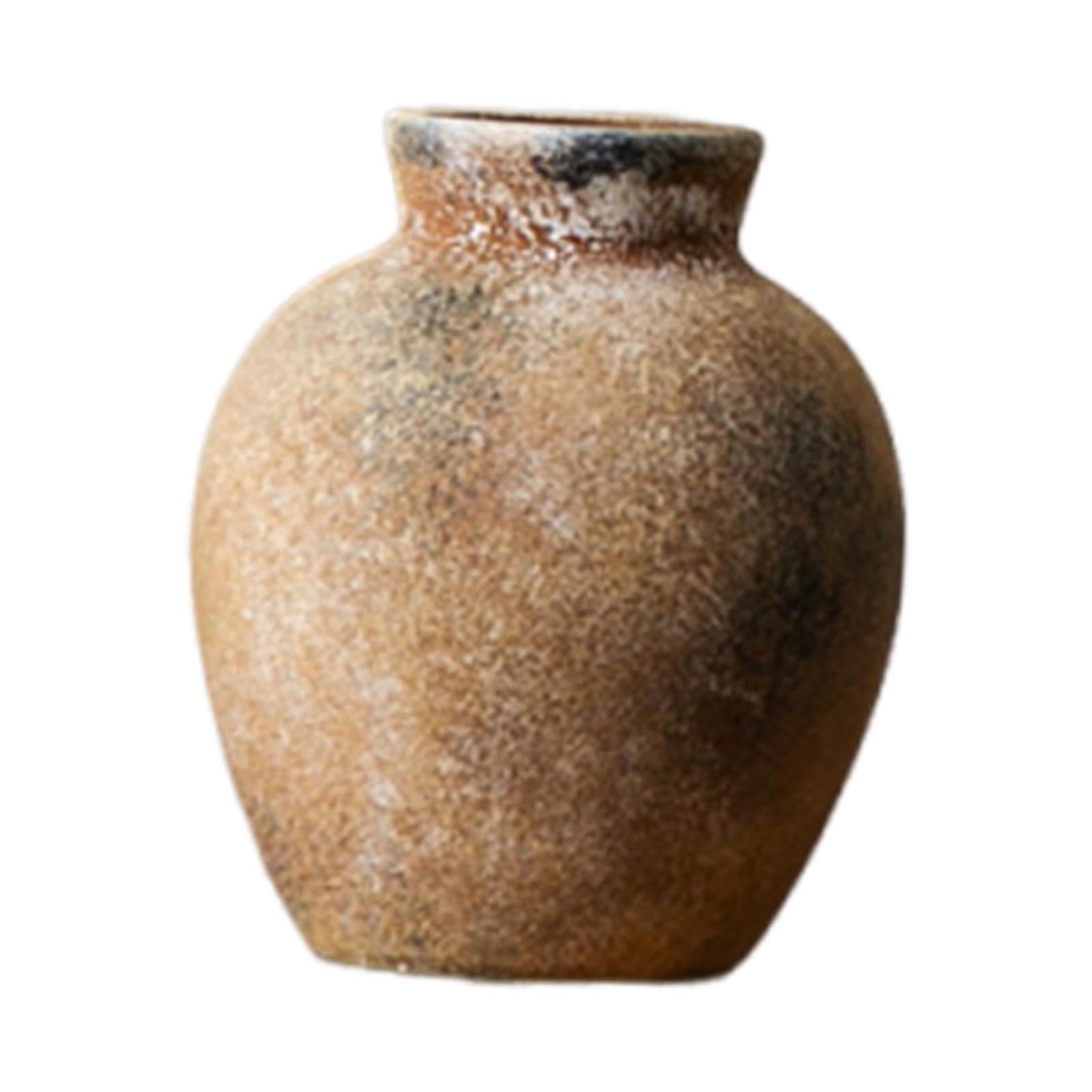 Rustic Ceramic Vase Wabi Sabi Table Centerpiece Office Farmhouse Flower Vase Rust 12.7x12.7x15cm|1 Rustic Flower Vase|Vases| Vases| Vases| Home Decor |Home & Garden-image-39
