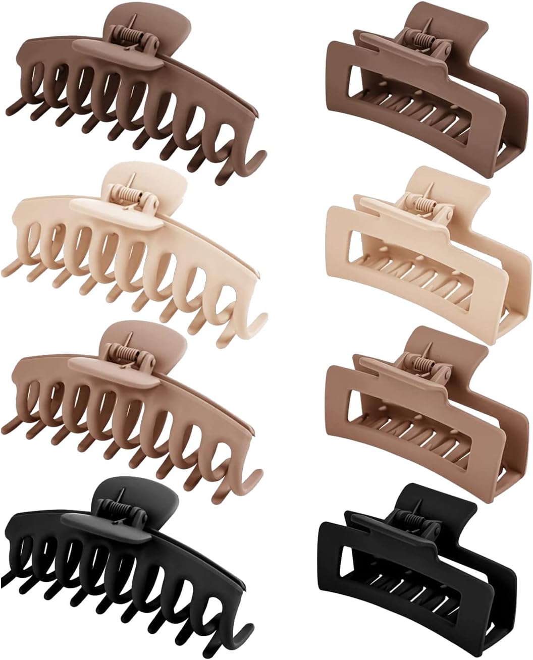 FIMBUL Hair Claw Clips Matte Jaw Claws Non Slip Simple Regular Styling Hair Claw Clamp for Womens & Girls