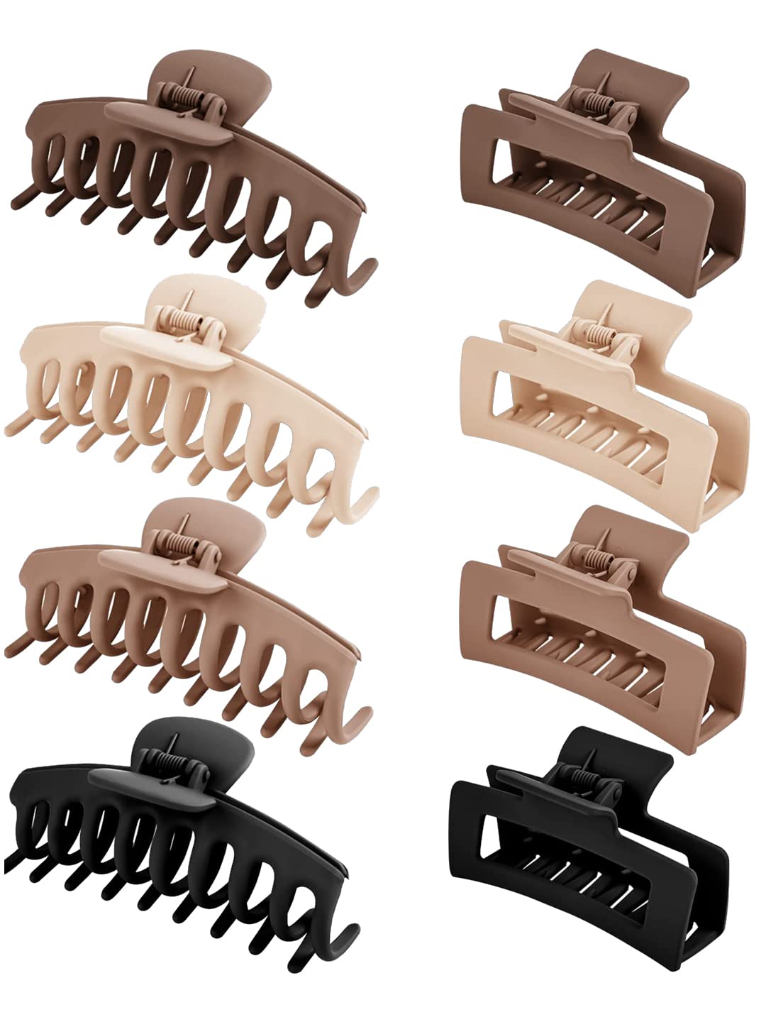 FIMBUL Hair Claw Clips Matte Jaw Claws Non Slip Simple Regular Styling Hair Claw Clamp for Womens & Girls