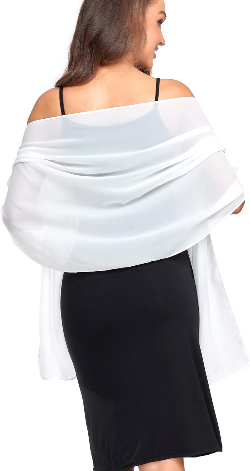 Soft Chiffon Scarfs Shawls and Wraps for Evening Dresses Wedding Shawl Wraps Bridal Scarve for Women - Image 4