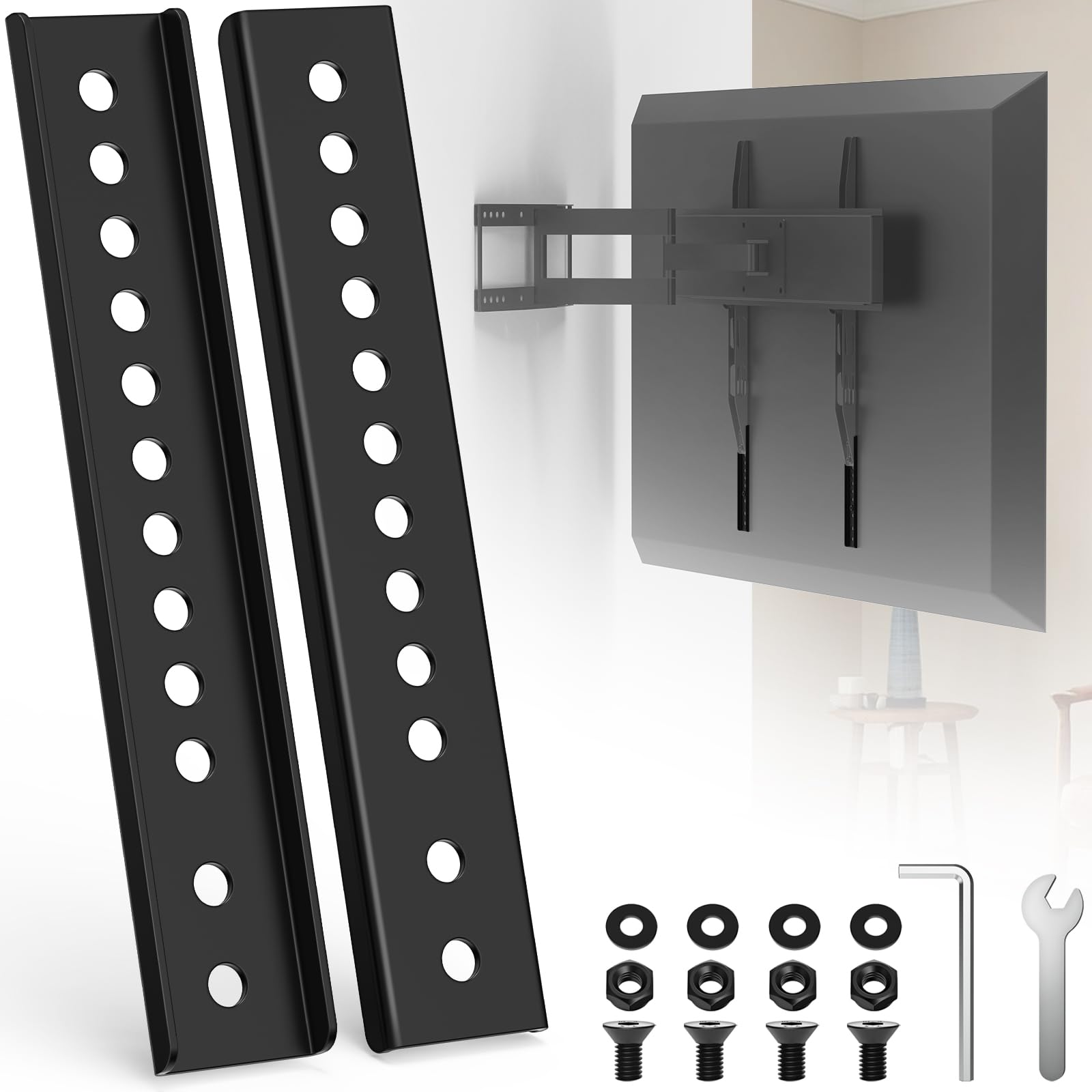 TV Mount Extension Bracket, Vesa Extender Plate Kit for Low Vesa Pattern TVs, Suitable for Most Mounts