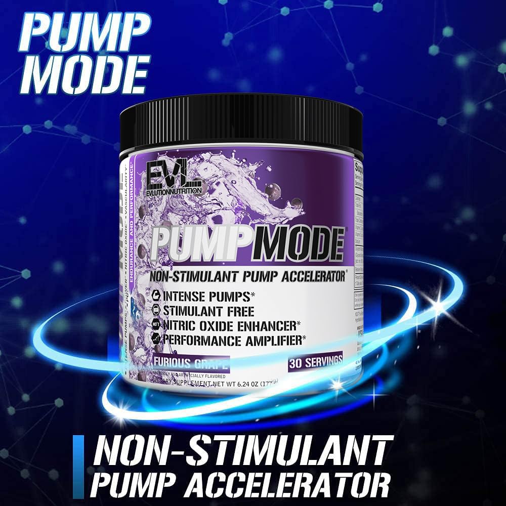EVL PumpMode Nitric Oxide Booster Pre Workout Powder - Furious Grape — Amazon image 6