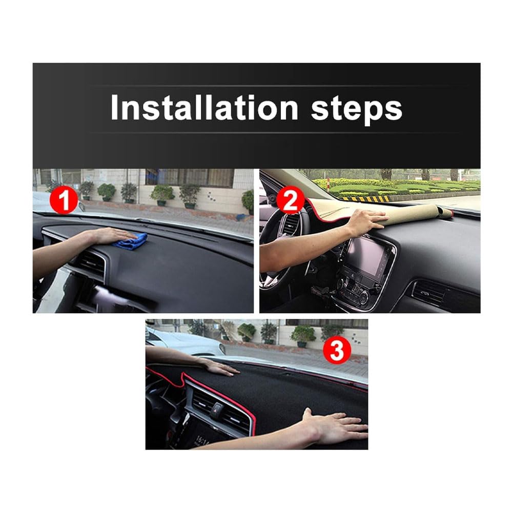 Car Dashboard Cover für Mercedes Benz C-Class W204 2011-2014, rutschfeste Armaturenbrettabdeckung Sonnenschutz Armaturenbrettmatte Armaturenbrett Abdeckung,normal-B/LHD