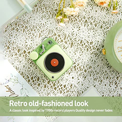 Image of Muzen Mini Bluetooth Speaker, Button Small Cute Portable Metal Retro Wireless Speaker with Loud Volume Great Sound and Portable Lanyard & Gift Bag for Office Classic Vintage Decor