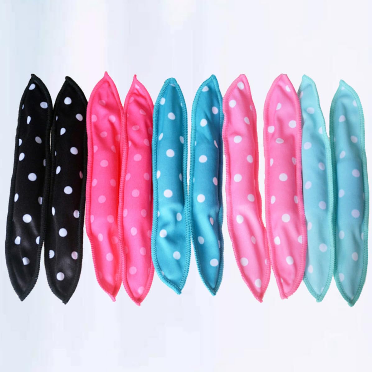 30 Stück Schwamm Lockenwickler mit Wellenpunkt Leichte Polyester Haarwickler zum Haare Locken über Nacht ohne Hitze Flexible Selbstgemacht Haarstyling Werkzeuge