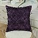 CaliTime Pack of 2 Cushion Covers Throw Pillow Cases Shells for Couch Sofa Home Solid Stereo Roses Floral 18 X 18 Inches Deep Purple