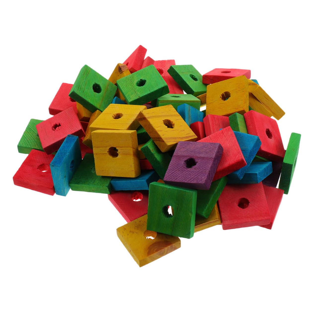 BESPORTBLE 250piezas Juguetes De Madera para Pájaros Bloques De Madera para Morder y Triturar El Periquitos y Juguetes De Entretenimiento para Aves Pequeñas