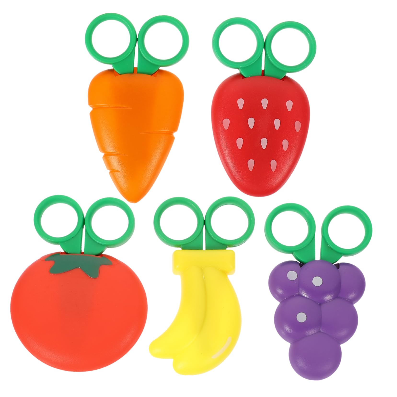 VILLCASE 15pezzi Forbici Per Ragazzo Ragazza Con Design Forma Di Frutta Sicure e Ergonomiche Per Attività Manuali Casa e Scuola Adatte Ragazzo Ragazza Di Anni