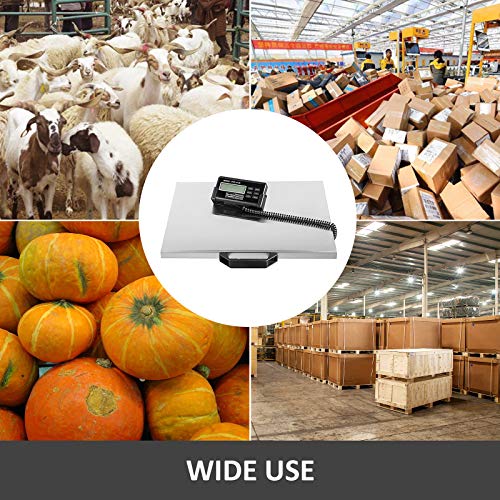 Digital Livestock Scale 400Lbs X 0.2Lbs Pet Vet Scale Large Platform 20.5X16.5 Inch Stainless Steel Industrial Floor Scale Postal Shipping Scale Pig Scale Dog Weight Scale For Office Home Gym #TOP7