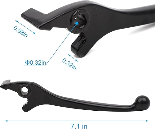 Miniatura 3 de Mokuo Pit Dirt Bike Black Right Disc Brake Lever for Chinese GY6 50cc 70cc 125cc 150cc Motorcycle Scooter Moped Mini Bike Parts Brake Clutch Lever