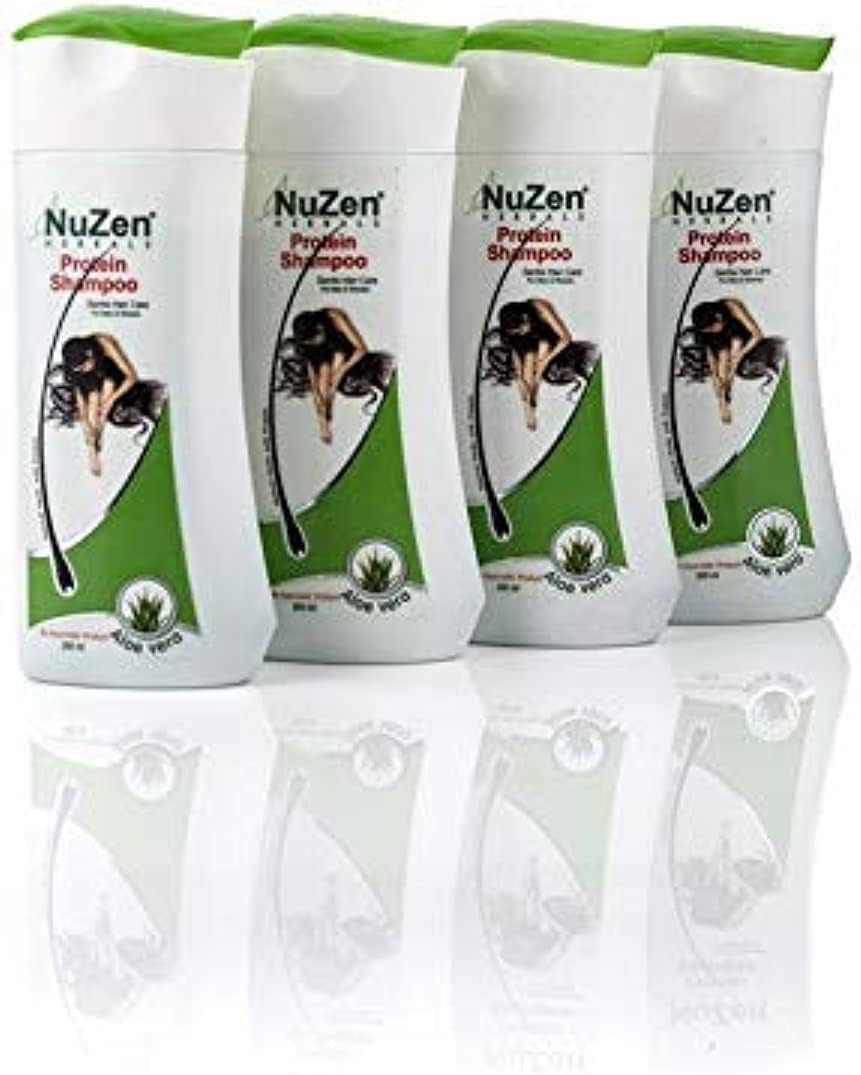 Herbals Protein Shampoo |Strengthens Hair and Prevents Hair Fall, Hair Loss and Hair Damage | Enriched With Aloe Vera, Soya(protein), Amla and Bhringraj | 200ml | Pack of 4