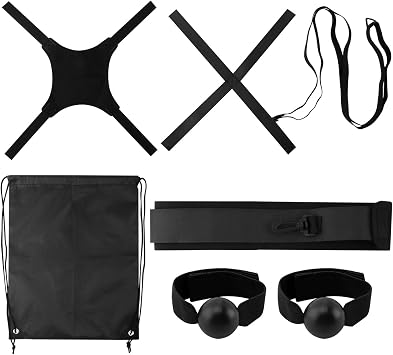 Volleyball Training Equipment Aid, Elastic Self-Training Volleyball Resistance Band with Adjustable Waist Belt & Ball Pouch & Hand Strap to Practice Serve, Spike, Set and Pass
