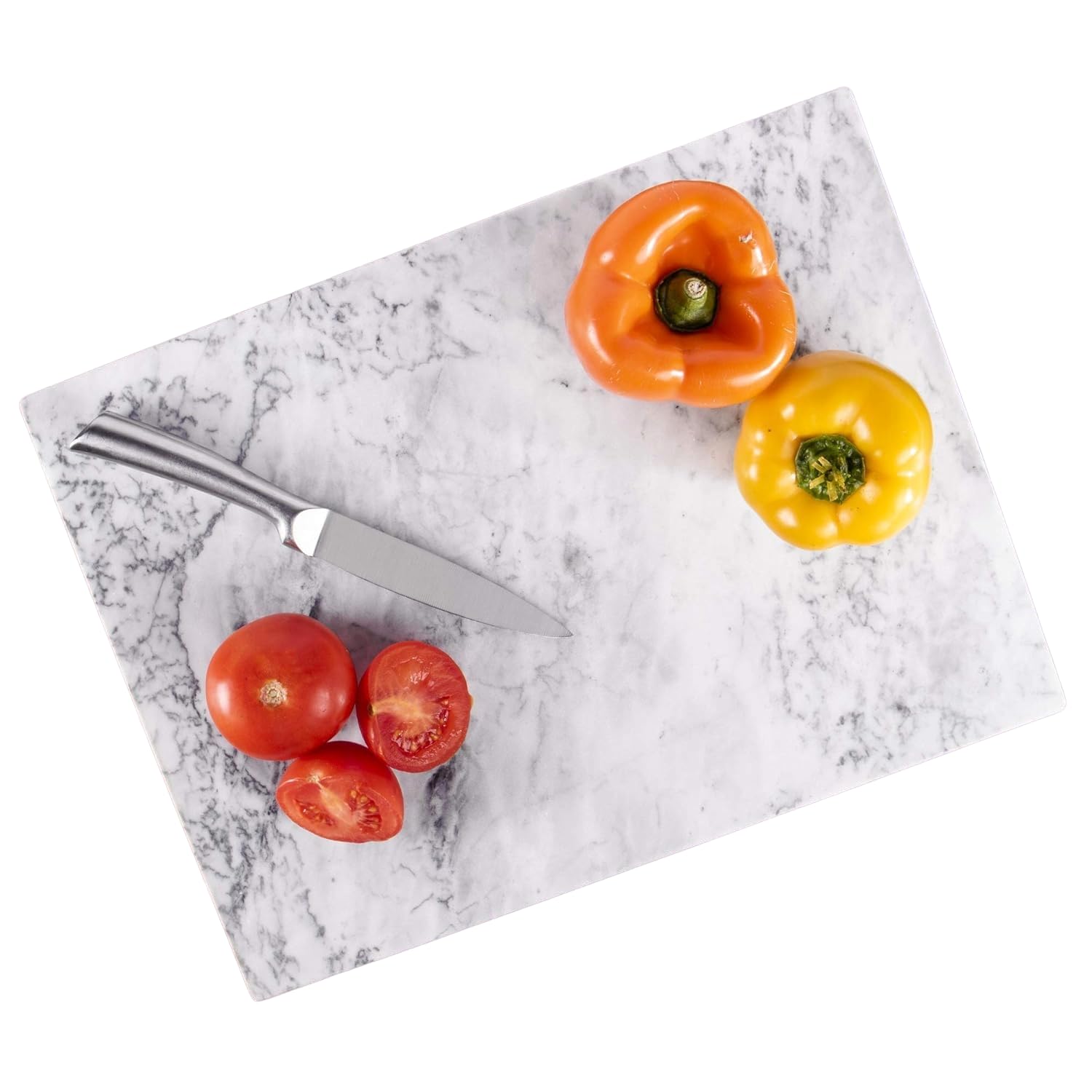 White Marble Chopping Board, Large Kitchen Worktop Saver