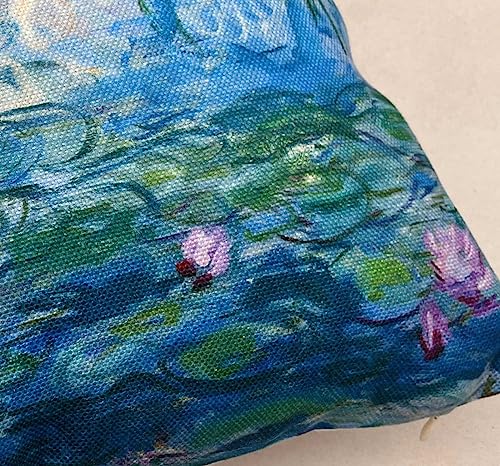 Decopow Water Lily Decorative Throw Pillow Cover,Claude Monet Lily Square 18X18 Inches Cover,Cover Only #TOP4