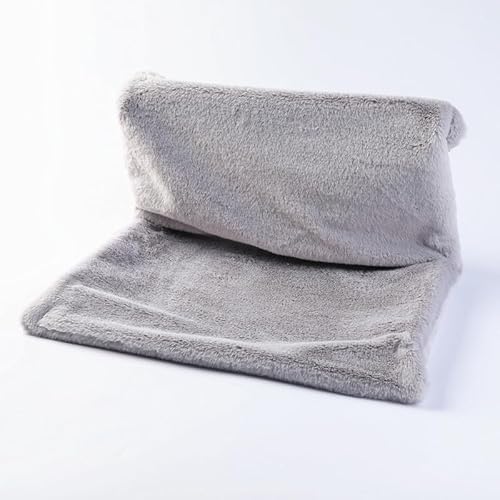 Generic Rede de gato de pele sintética cinza premium, poleiro de janela para gatos, cama de radiador