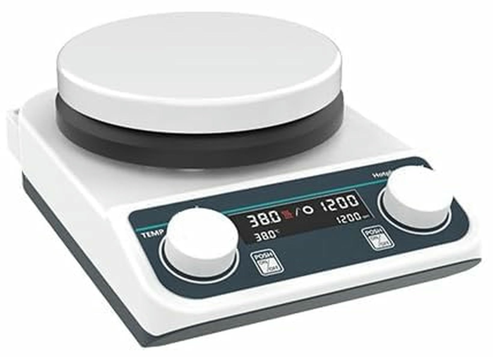 Mezclador magnético de laboratorio de calefacción, velocidad de 200-1500 rpm, temperatura máxima de 280 °C, motor sin escobillas, clip de sonda de 3 agujeros
