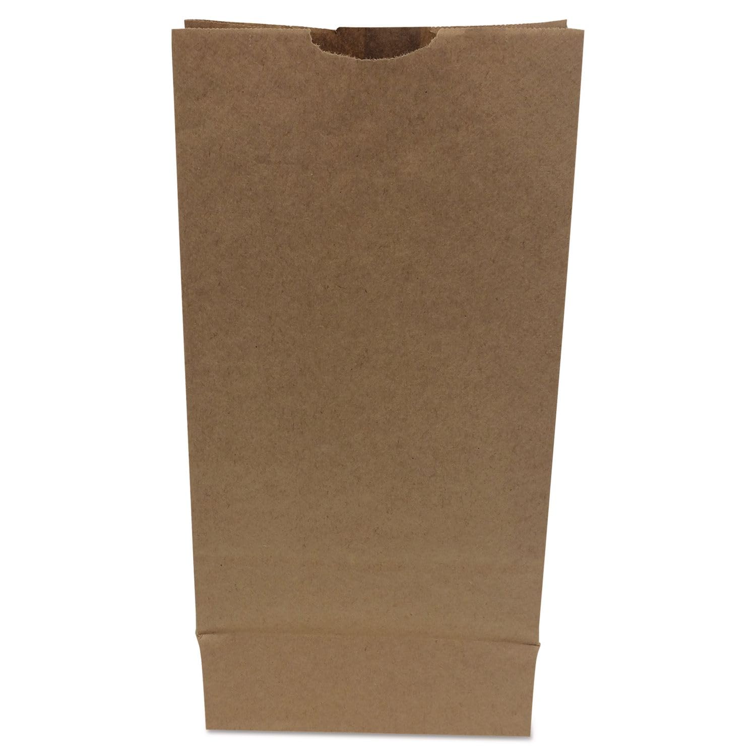 General #10 Paper Grocery Bag, 50Lb Kraft, Heavy-Duty 6 5/16 X4 3/16 X13 3/8, 500 Bags