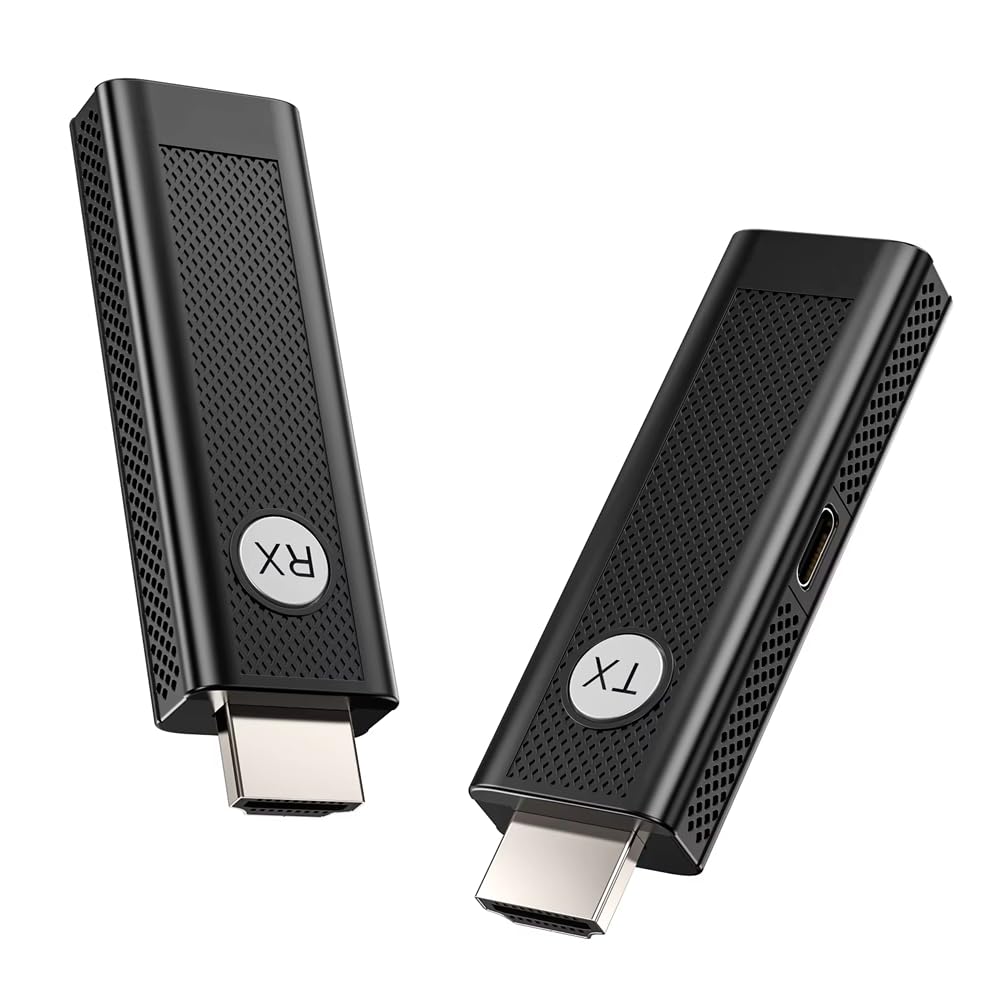 NODELINK HDMI Wireless 1080P Transmitter and Receiver Plug & Play for PC, Laptop, HD TV, Smartphone, PS5 and Projector, HDMI Wireless, Video Streaming
