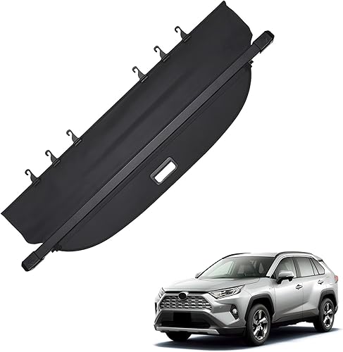 Retractable Rear Trunk Cargo Compatible with RAV4 2014-2019 No Gap Black