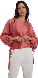 DALYDRESS Women Fancy Long Sleeve Blouse With Side Tie DDWxx009209 Modern