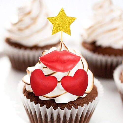 Miniatura 5 de Nifocc Sexy Kiss Collection - Molde de silicona para labios rojos, fondant de chocolate, molde de silicona con corazón de amor, herramienta de