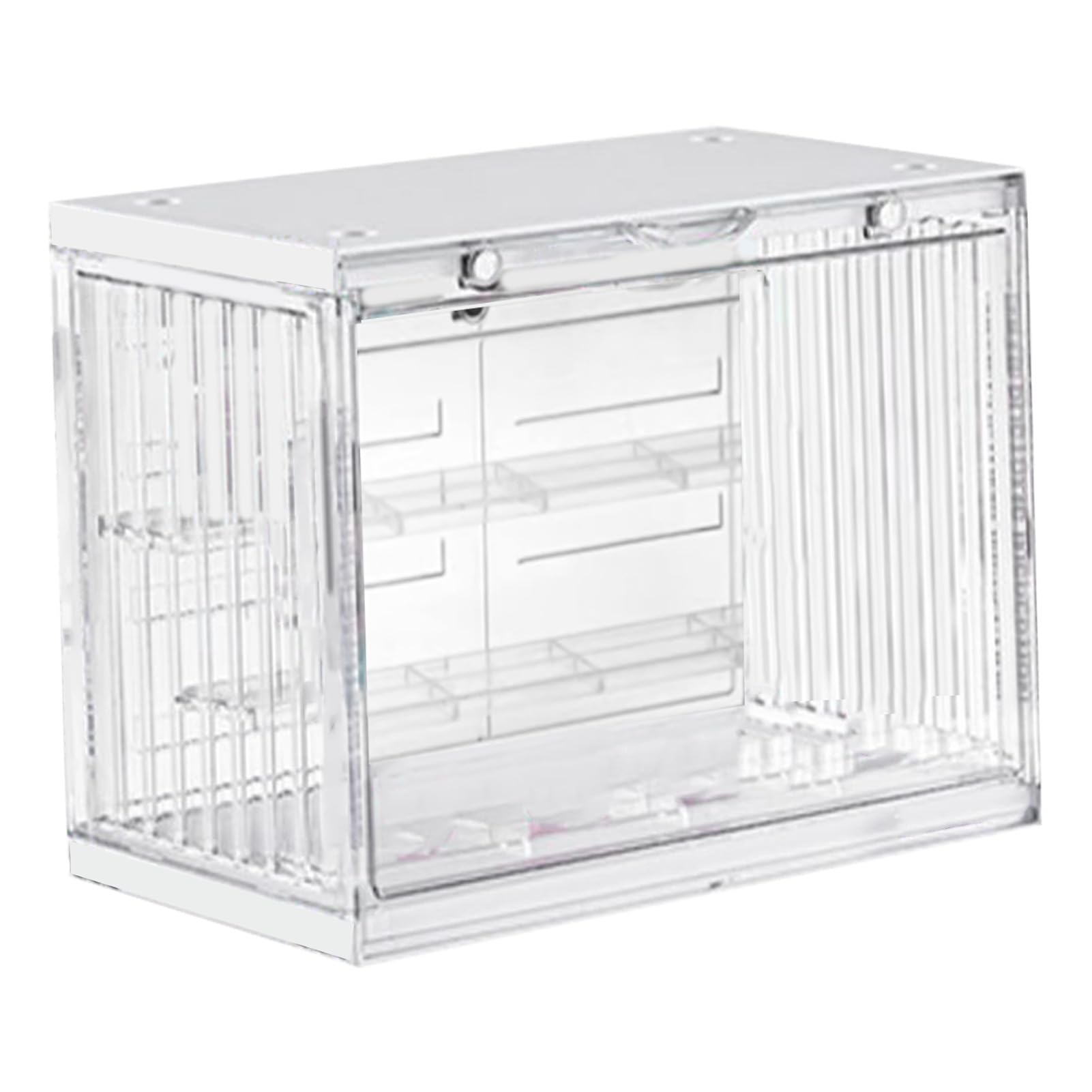 EMUKOEP Vitrina Coleccionable de Figuras de Muñecas Apilables de Plástico, Estante de Escaparate a Prueba de Polvo para Figuras de Acción, Ideal para el Hogar, Oficina y Cocina (Transparente)
