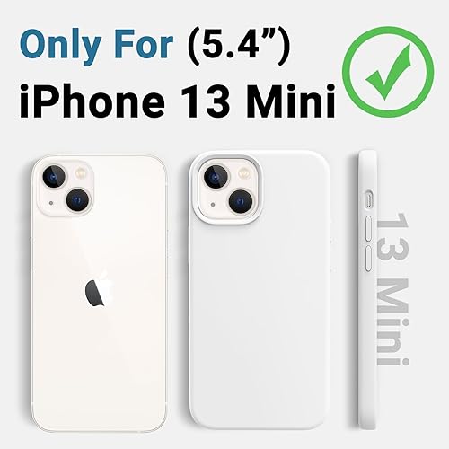 Miniatura 2 de AOTESIER Funda diseñada a prueba de golpes para iPhone 13 Mini, funda de silicona líquida con forro de microfibra suave antiarañazos, protección