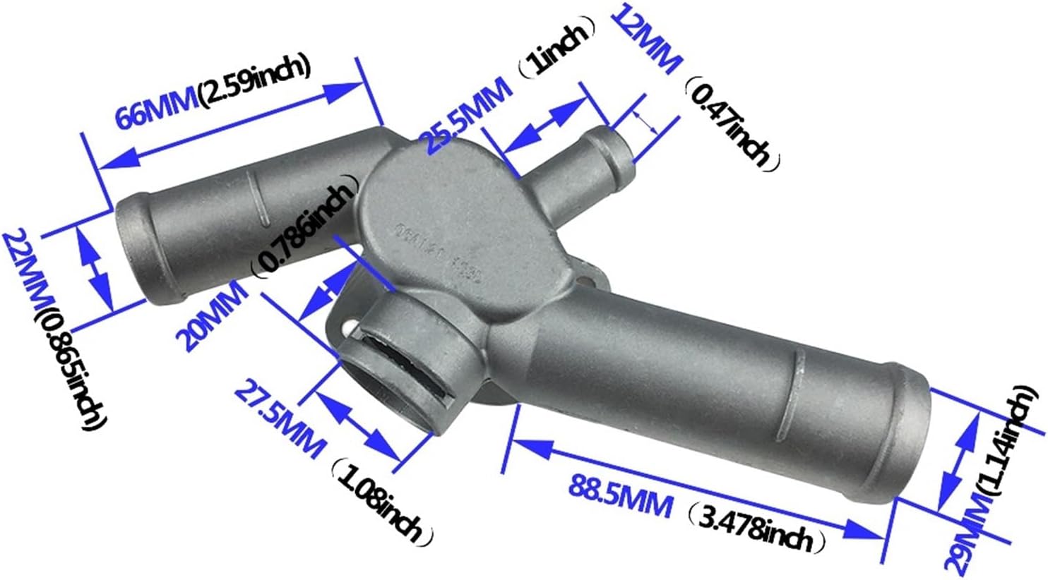 Thermostat Housing Coolant Pipe with dimensions