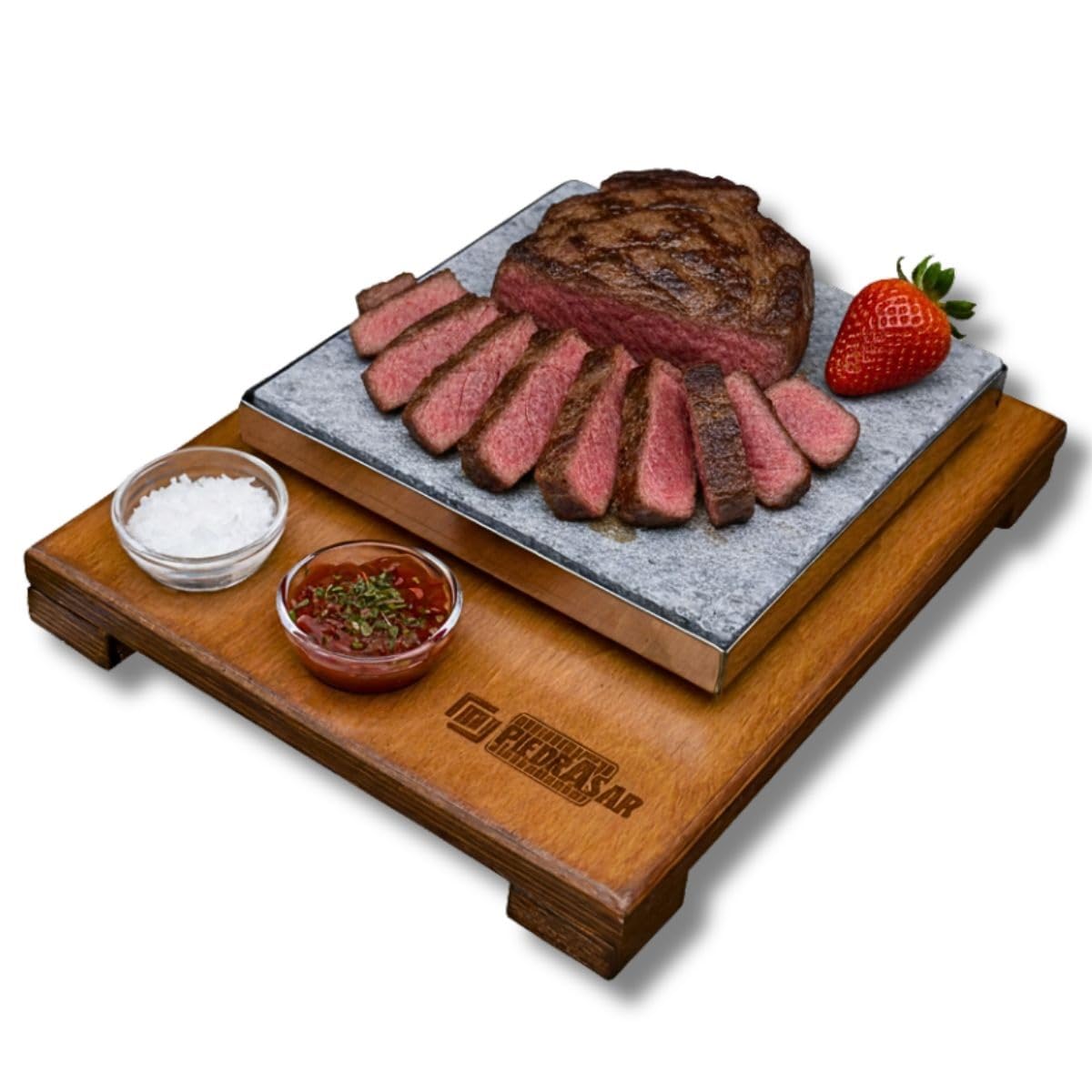 Promo Lot de 4 pierres à viande personnalisées 20 x 20 cm
