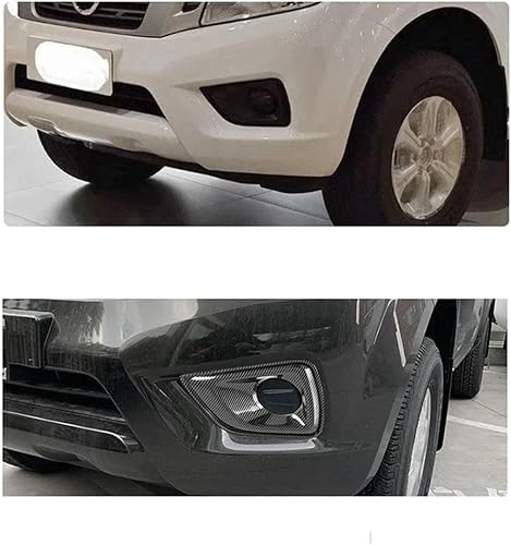 Miniatura 3 de HATHWAY Fit for Navara NP300 2016-2021,Car Fog Light Cover Trim,Car Front Bumper ABS Carbon Fiber Front Fog Light Cover Frame Trim