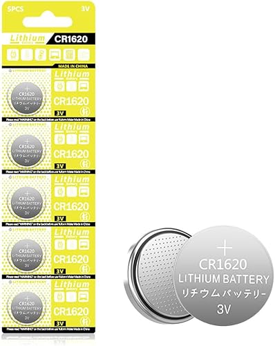 TXY Batería de litio CR1620 de 3 V de 3 voltios para monedas y botón CR 1620 Baterías de litio (paquete de 5)