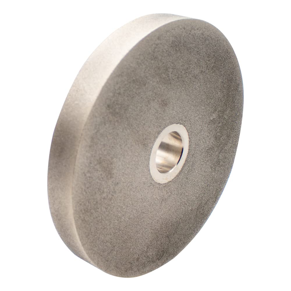 Toplionace Rueda de Molienda de Aleación de Diamante Chapada en 8 Pulgadas, Disco de Pulido de Facetas de Gema de Rueda de Lijado de Jade áspero 200x25x32mm (Malla 100)